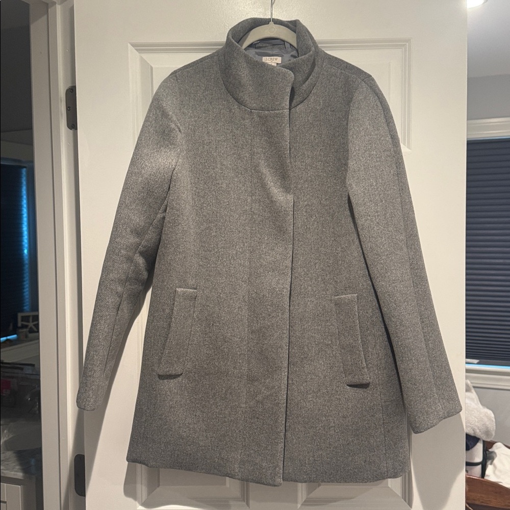 J. Crew Gray Wool Coat Size 8
